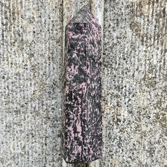 XL Rhodonite Crystal Point Tower - Picture 10 of 10